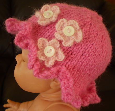 Baby Beanie Hat Knitting Pattern-Baby Beanie Hat Knitting Pattern